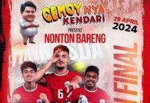 Dukung Timnas Indonesia, Malam Ini GEMOY NYA KENDARI Gelar Nobar